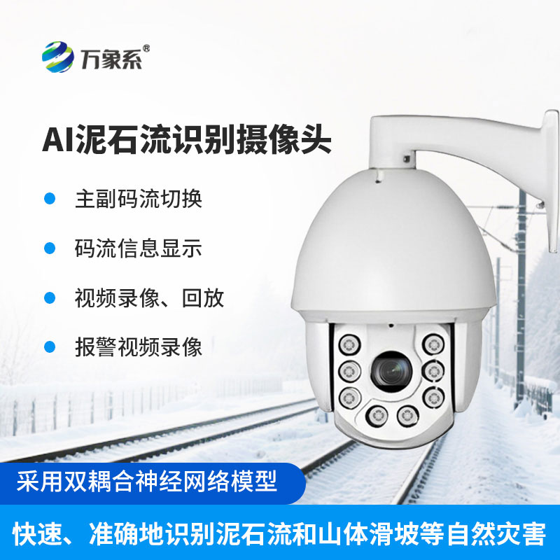 AI山坡泥石流智能識別監控球型攝像機